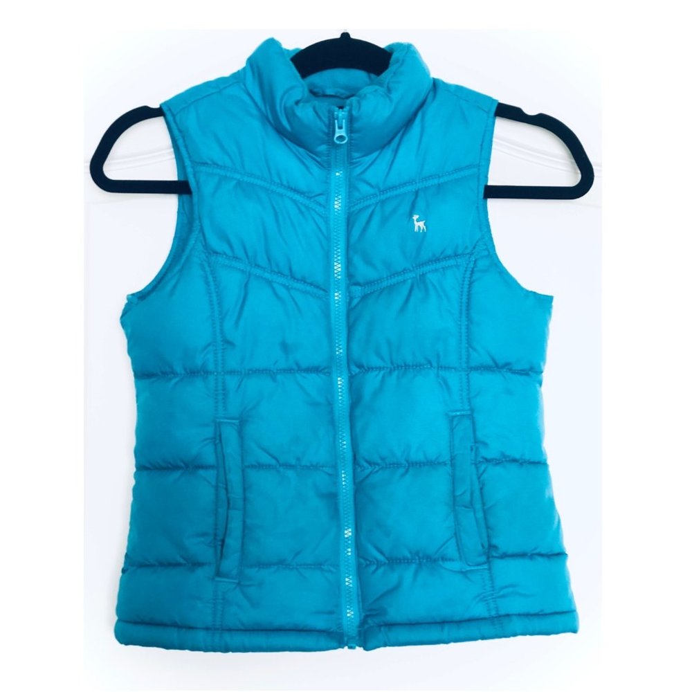 Old Navy Girls Puffer Vest Turquoise